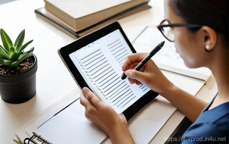 영상제작 업무일지 작성 팁 - **Prompt 1: Blending Digital Efficiency with Analog Creativity**

    A creative professional, a wom...