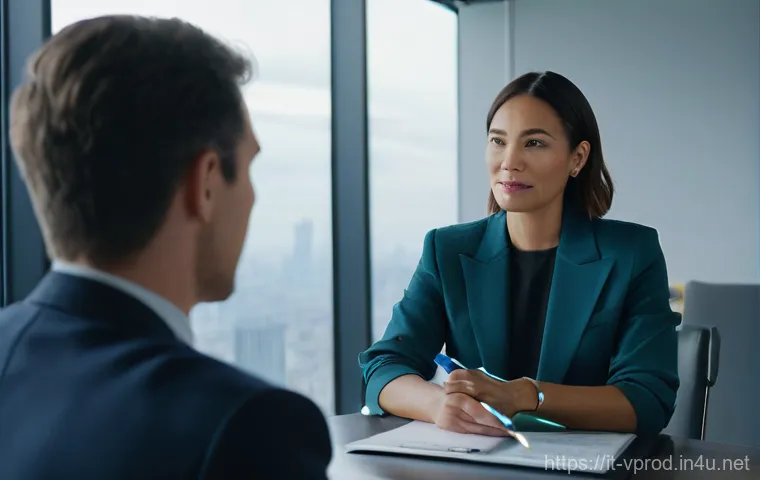 영상제작 실무자를 위한 커뮤니케이션 스킬 - **Prompt:** A professional video director, a woman in her late 30s with sophisticated casual busines...