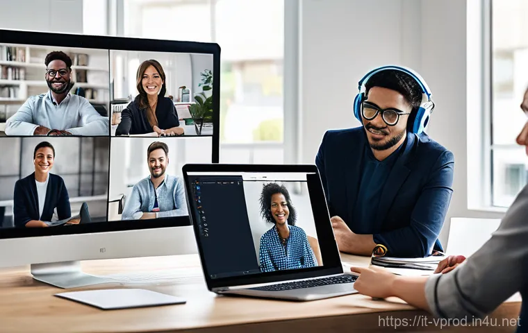 영상제작 실무자를 위한 커뮤니케이션 스킬 - **Prompt:** A professional video director, a woman in her late 30s with sophisticated casual busines...