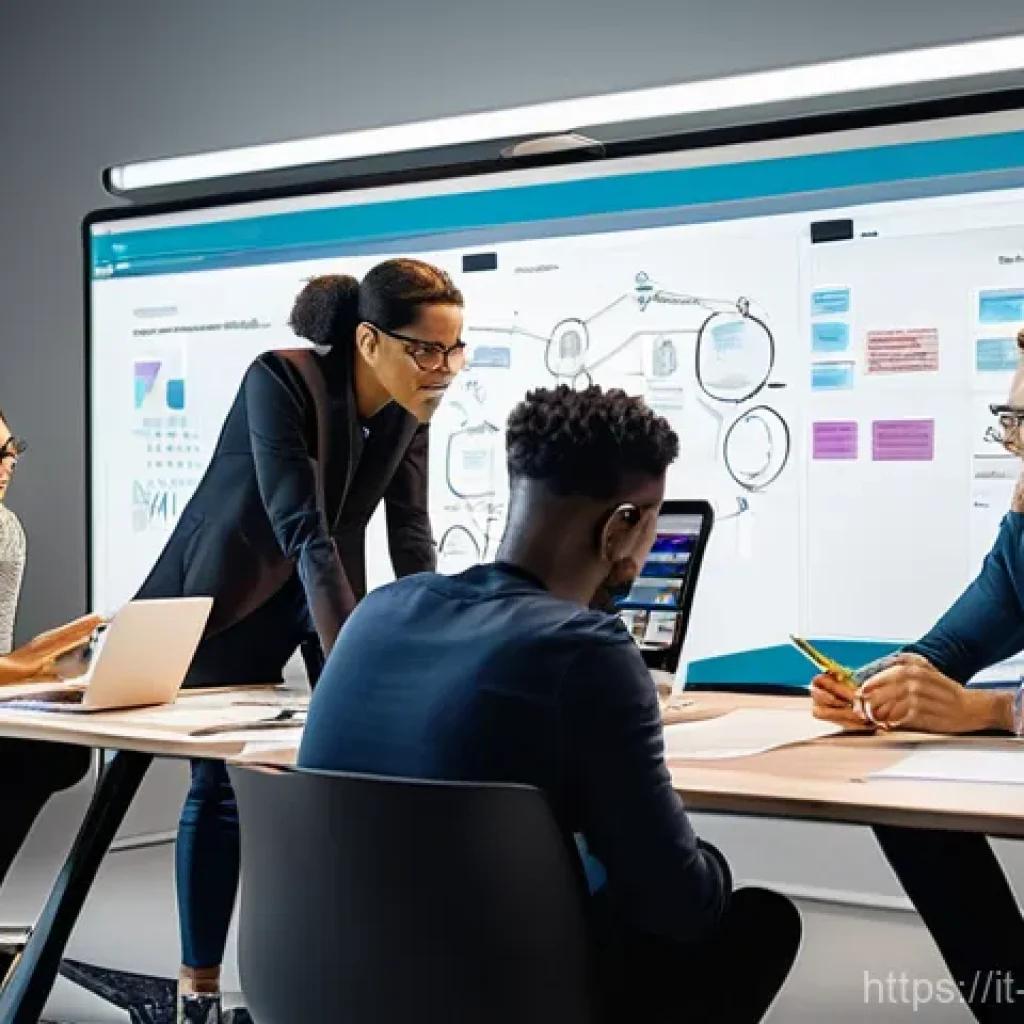 영상제작 프로젝트 스케줄 관리 방법 - **Prompt:** A diverse team of creative professionals, fully dressed in smart casual attire, collabor...