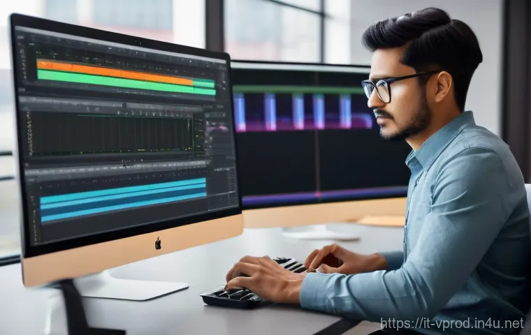 영상제작 과정 중 흔한 문제와 해결법 - **Prompt 2: Mastering Three-Point Lighting in a Home Studio**
A focused male videographer, in hi... 영상제작 과정 중 흔한 문제와 해결법 - **Prompt 2: Mastering Three-Point Lighting in a Home Studio**
A focused male videographer, in hi...